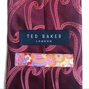 Ted Baker London Red Pink Paisley Tie